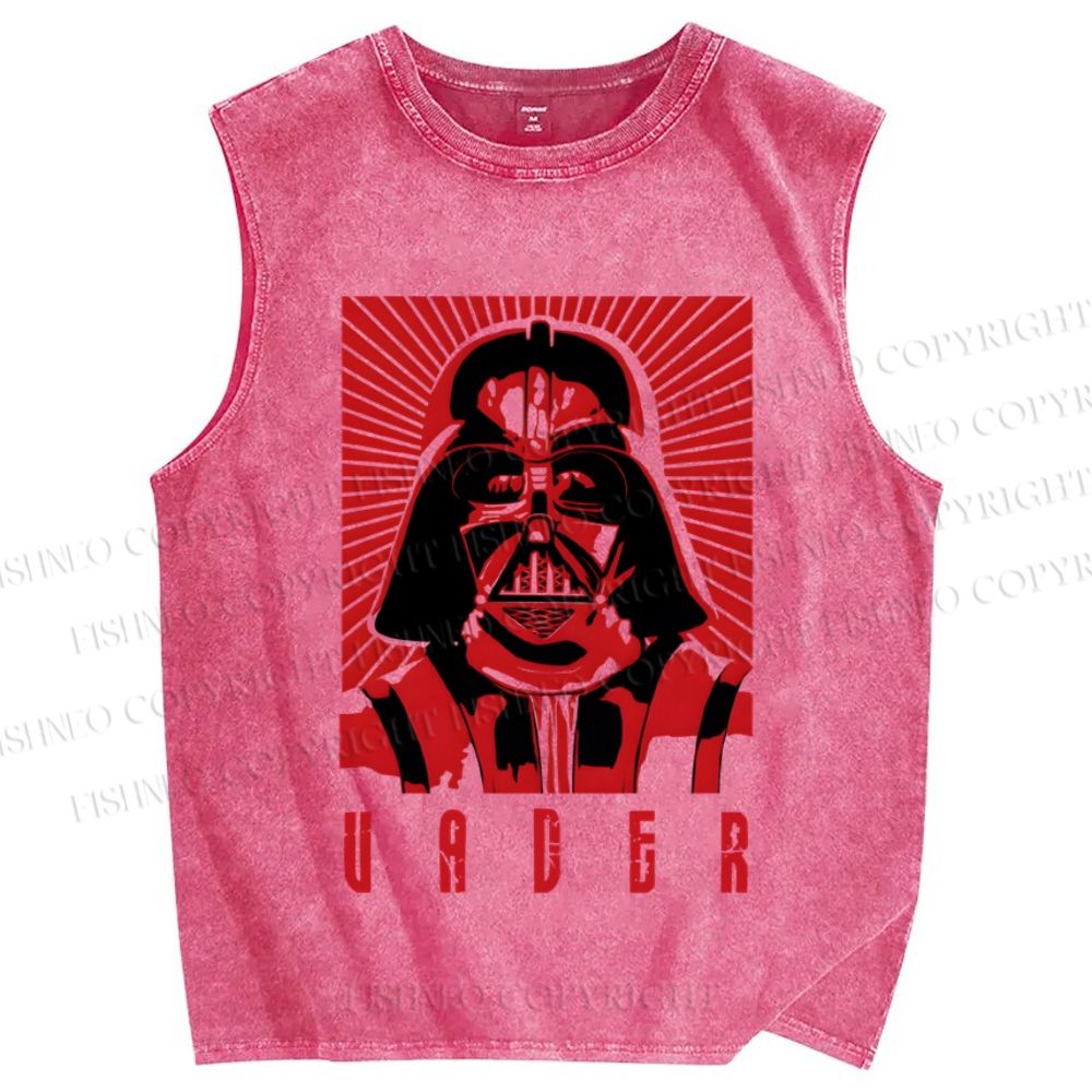 Unisex Star Wars Darth Vader Printed Washed Tank Top
