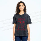 Unisex Cat on High Horse Printed Washed Tee