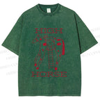 Unisex Cat on High Horse Printed Washed Tee