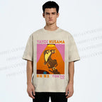 Unisex Yayoi Kusama Funny Panthers Printed Washed Tee