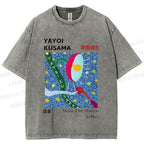 Unisex Yayoi Kusama Exhibition Printed Washed Tee