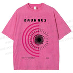 Unisex Bauhaus Geometry Exhibition Printed Washed Tee