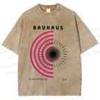 Unisex Bauhaus Geometry Exhibition Printed Washed Tee