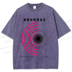 Unisex Bauhaus Geometry Exhibition Printed Washed Tee