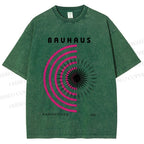 Unisex Bauhaus Geometry Exhibition Printed Washed Tee