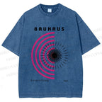 Unisex Bauhaus Geometry Exhibition Printed Washed Tee
