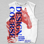 Unisex Design Beyond Limits Zebra Printed Tank Top