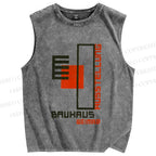 Unisex Bauhaus Weimar Printed Washed Tank Top