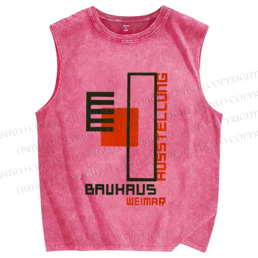 Unisex Bauhaus Weimar Printed Washed Tank Top