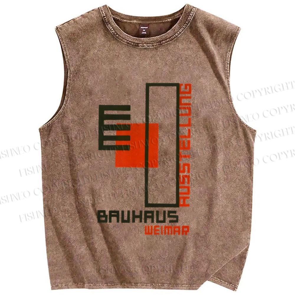 Unisex Bauhaus Weimar Printed Washed Tank Top