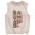 Unisex Bauhaus Printed Washed Tank Top
