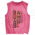 Unisex Bauhaus Printed Washed Tank Top