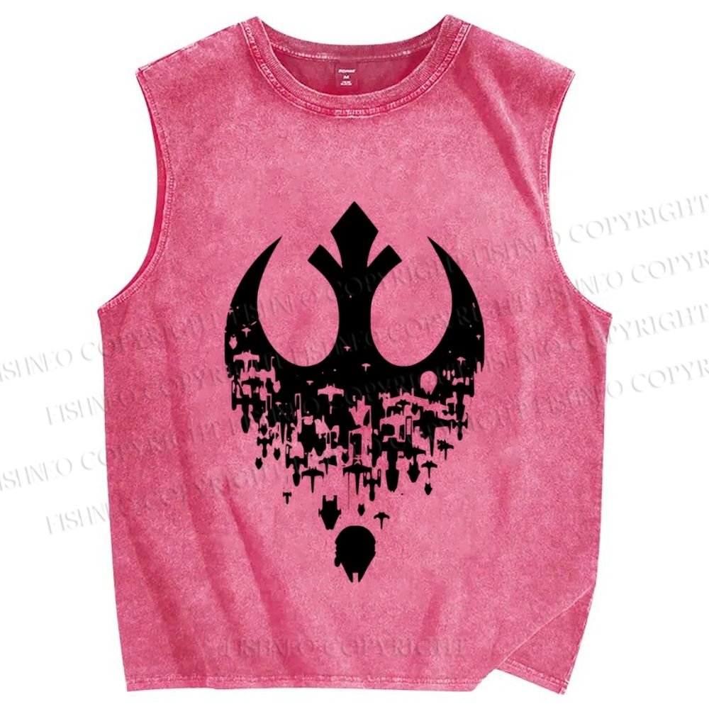 Unisex Star Wars Printed Washed Tank Top