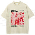 Unisex Yayoi Kusama Polka Dot Printed Washed Tee