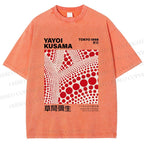 Unisex Yayoi Kusama Polka Dot Printed Washed Tee