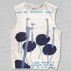 Unisex Ostrich Printed Tank Top