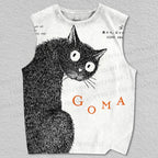 Unisex Cat Printed Tank Top