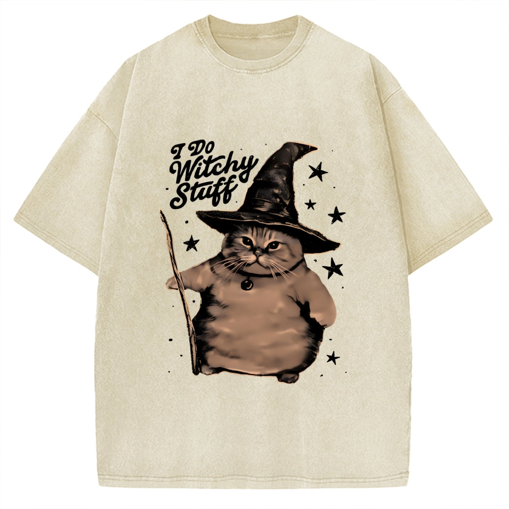 Unisex I Do Witchy Stuff Vintage Washed T-shirt
