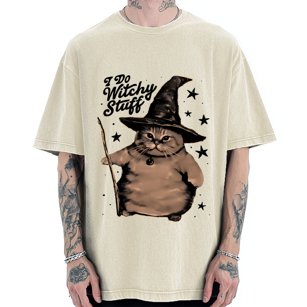 Unisex I Do Witchy Stuff Vintage Washed T-shirt