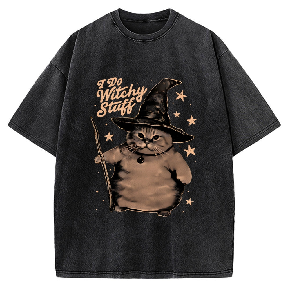 Unisex I Do Witchy Stuff Vintage Washed T-shirt