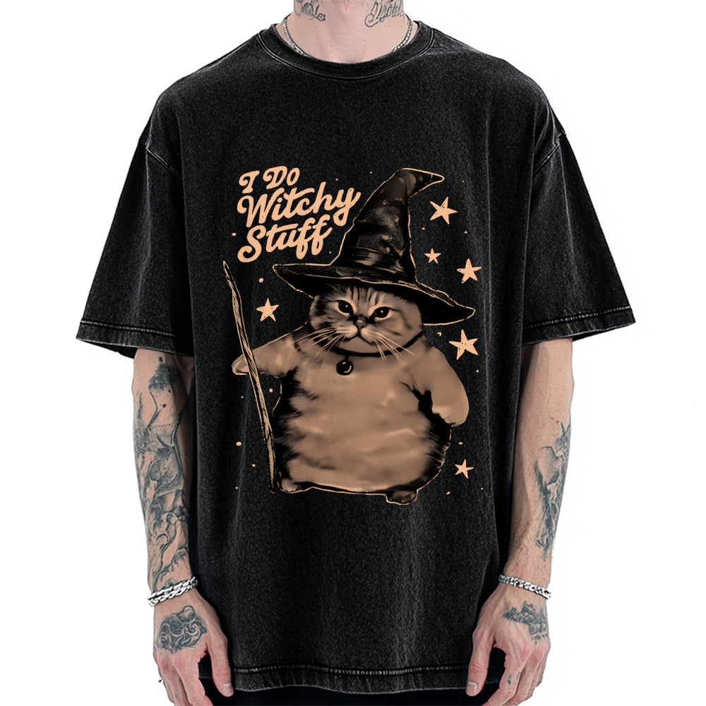 Unisex I Do Witchy Stuff Vintage Washed T-shirt