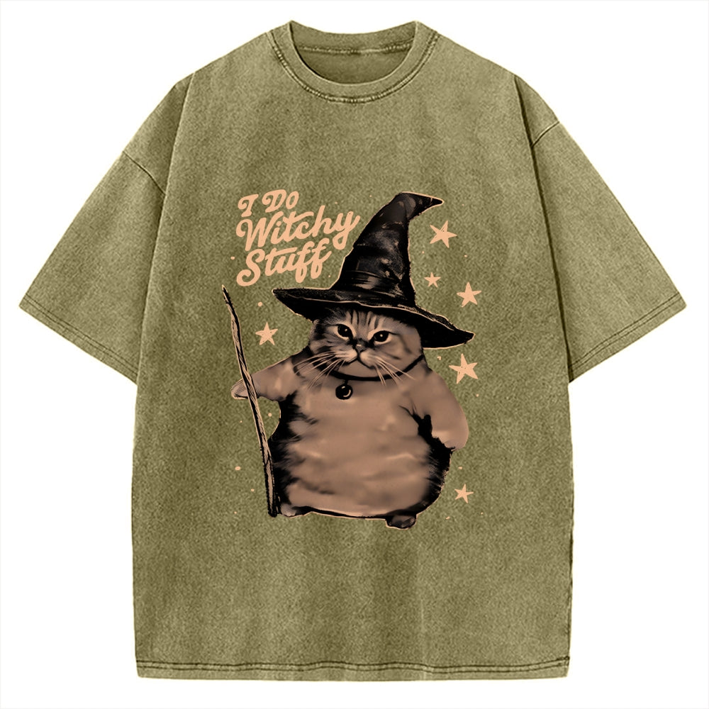 Unisex I Do Witchy Stuff Vintage Washed T-shirt