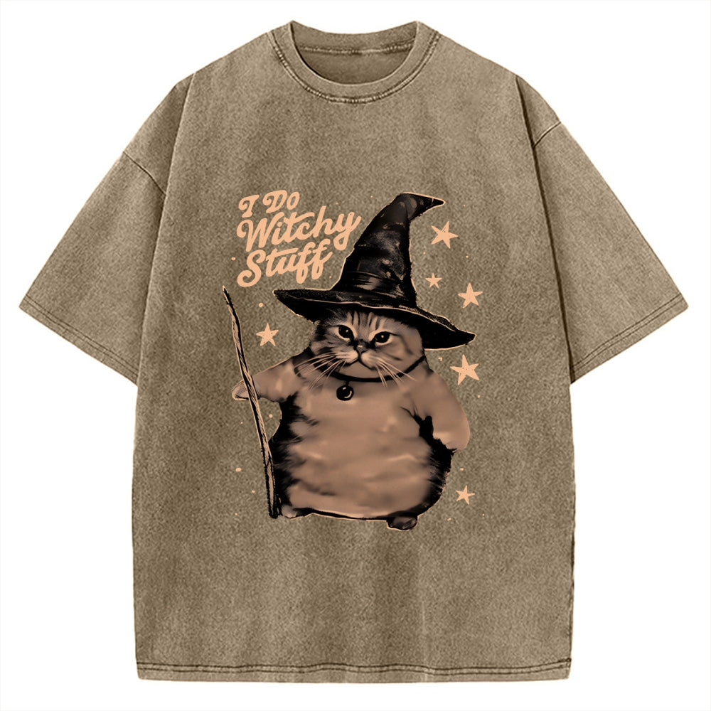 Unisex I Do Witchy Stuff Vintage Washed T-shirt