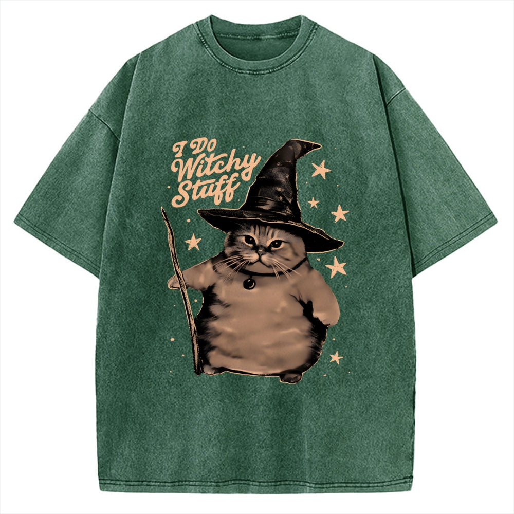 Unisex I Do Witchy Stuff Vintage Washed T-shirt