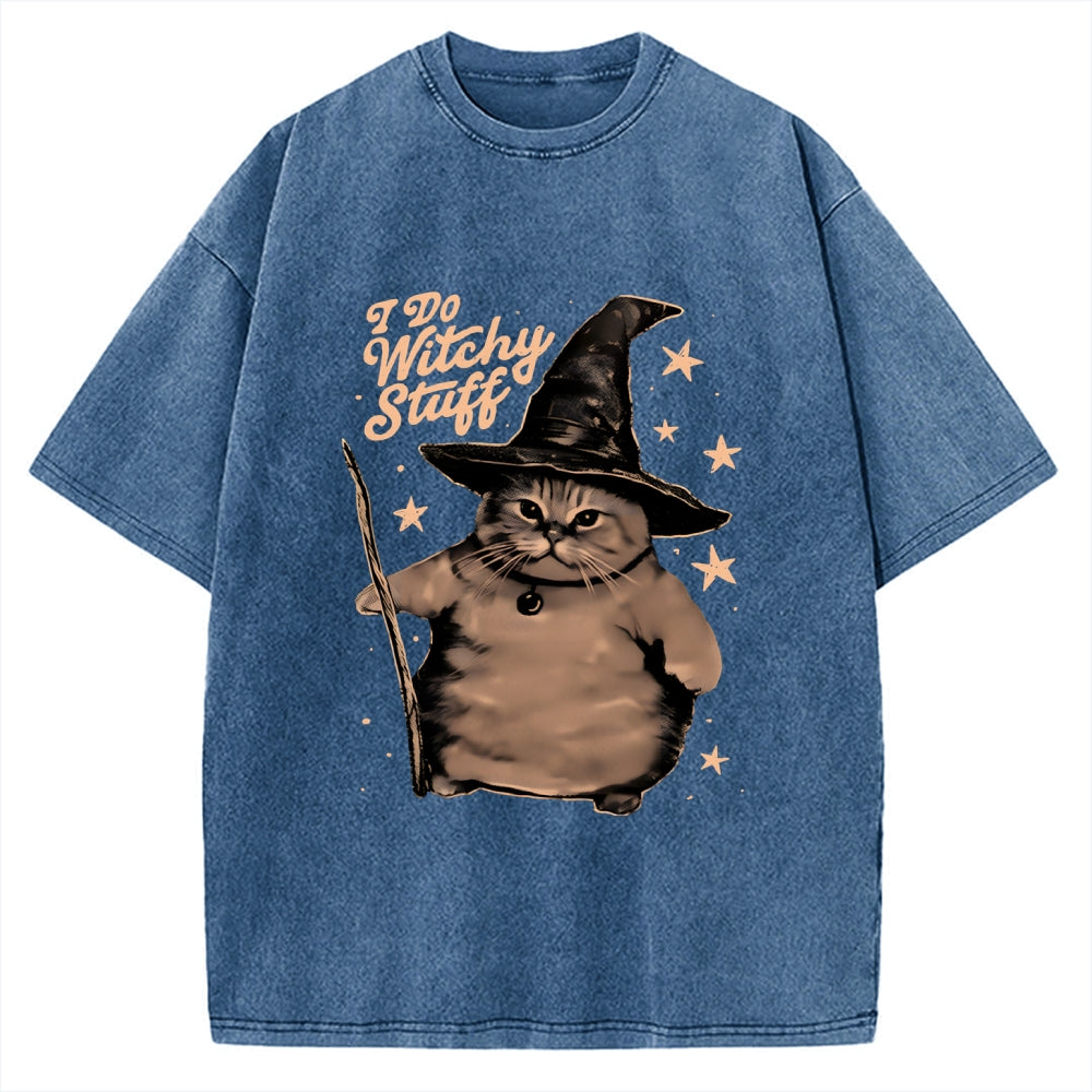 Unisex I Do Witchy Stuff Vintage Washed T-shirt