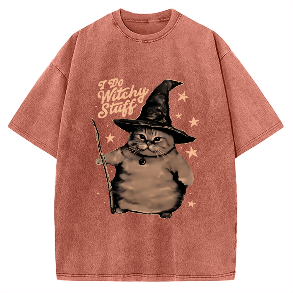 Unisex I Do Witchy Stuff Vintage Washed T-shirt