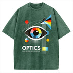 Unisex Optics In Abstract Art Vintage Washed T-shirt