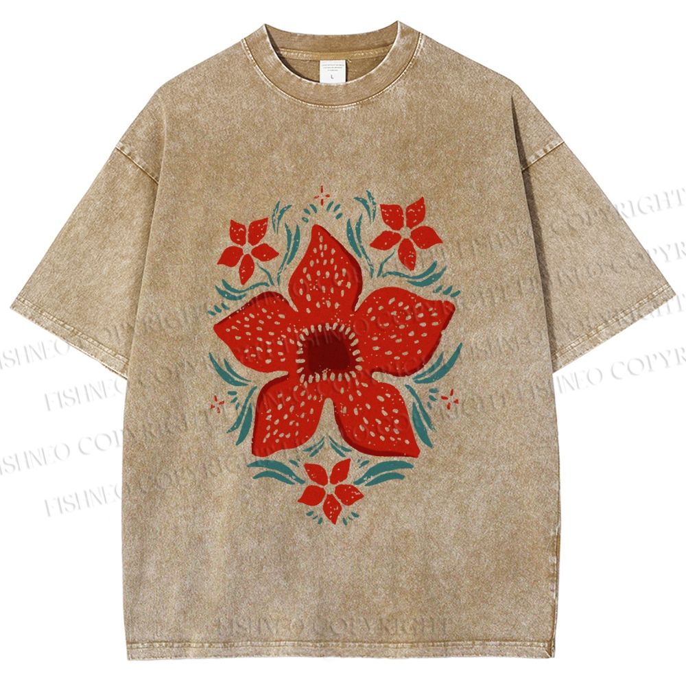 Unisex Stranger Things Printed Washed Tee