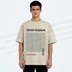 Unisex Yayoi Kusama Dots Printed Washed Tee
