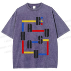 Unisex Bauhaus Printed Washed Tee