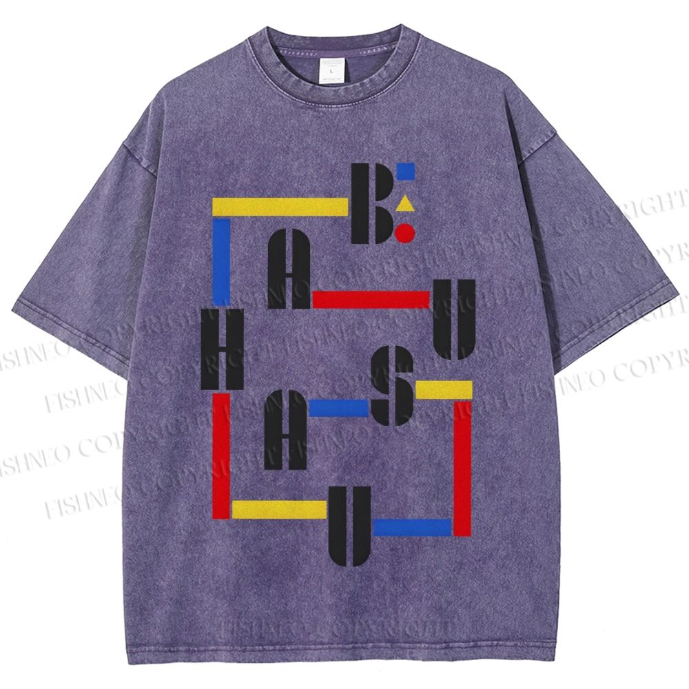 Unisex Bauhaus Printed Washed Tee