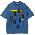 Unisex Bauhaus Printed Washed Tee