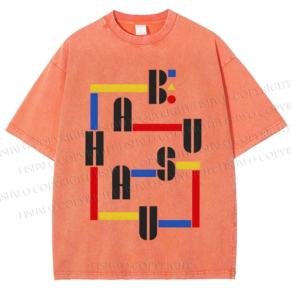 Unisex Bauhaus Printed Washed Tee
