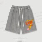 Funny Panther in Love Washed Vintage Shorts
