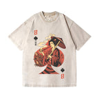 Unisex Weed Gueicha Printed Washed Tee