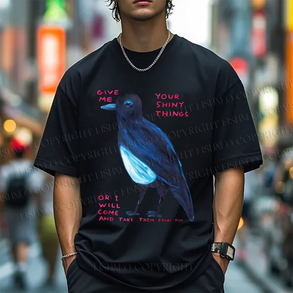 Unisex Classic Cotton Give Me Bird Printed T-shirt