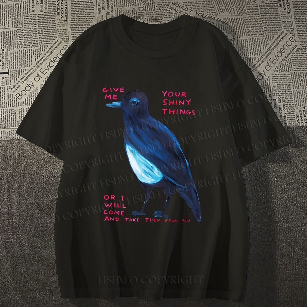Unisex Classic Cotton Give Me Bird Printed T-shirt