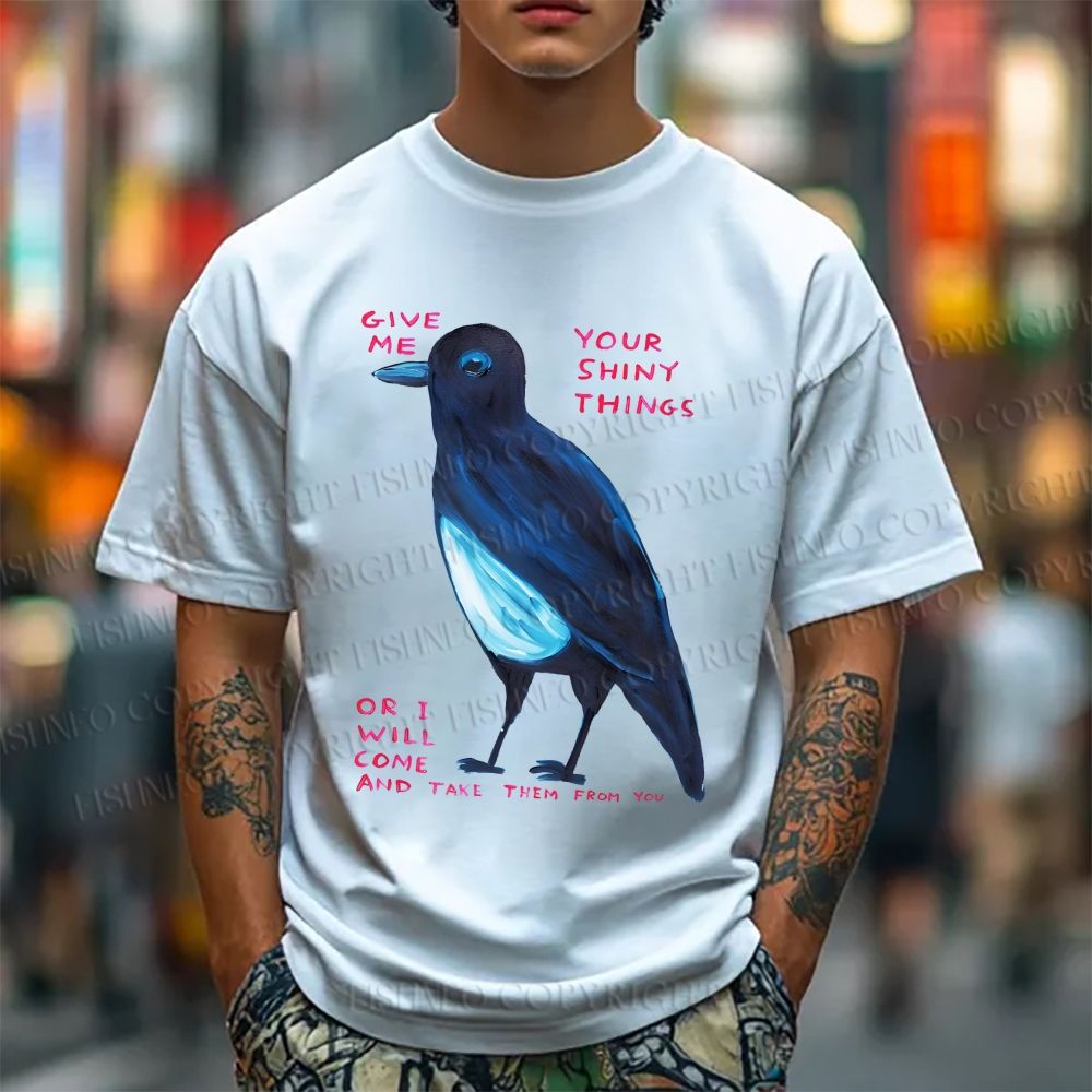 Unisex Classic Cotton Give Me Bird Printed T-shirt