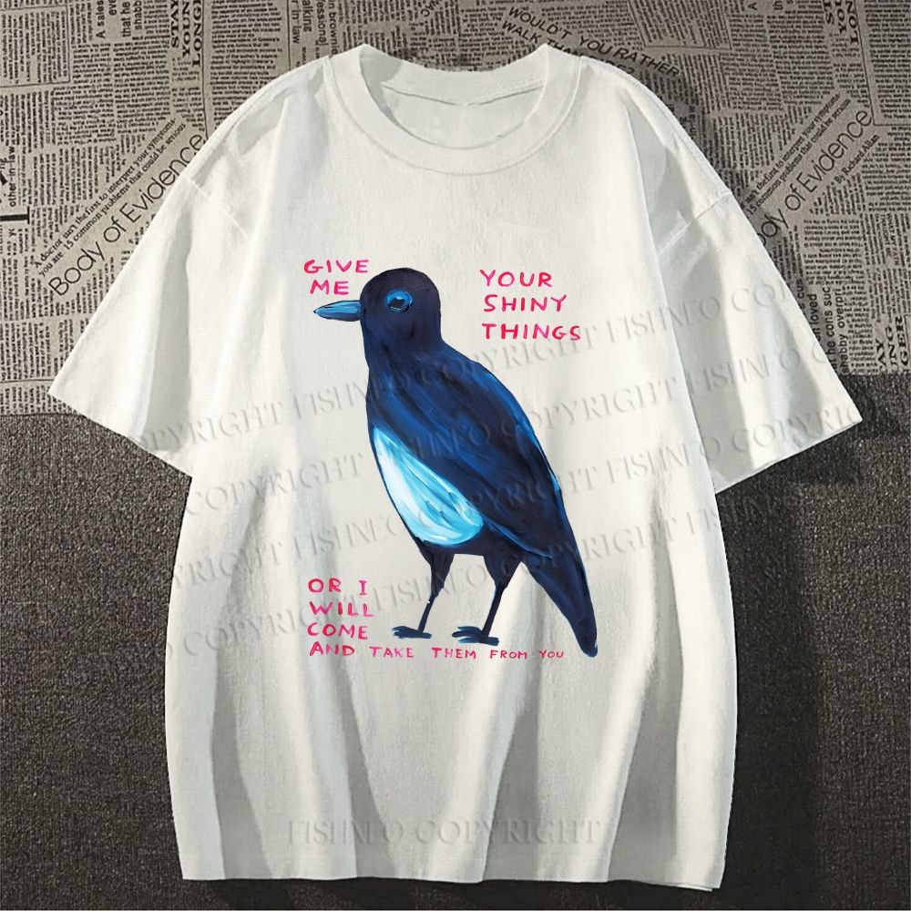 Unisex Classic Cotton Give Me Bird Printed T-shirt