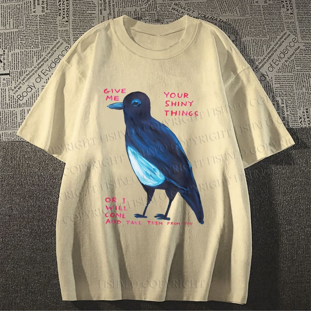 Unisex Classic Cotton Give Me Bird Printed T-shirt