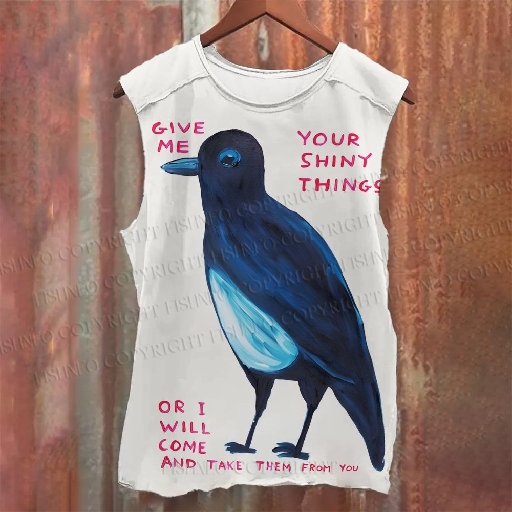 Unisex Casual Give Me Bird Printed Tank Top