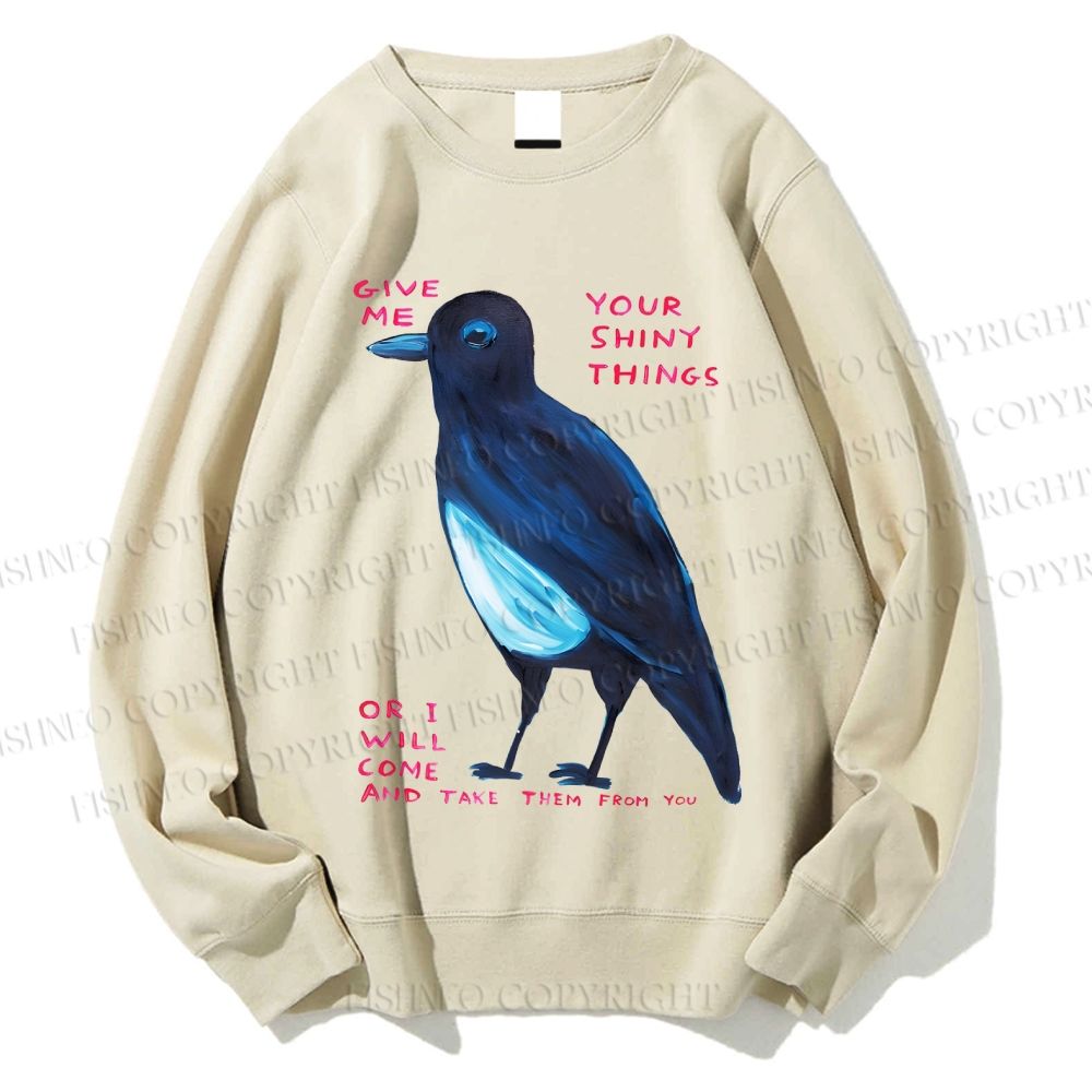 Unisex Give Me Bird Printed Sweatshirt