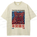 Unisex Yayoi Kusama Tiger Printed Washed Tee