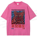 Unisex Yayoi Kusama Tiger Printed Washed Tee