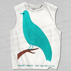 Unisex Bird Printed Tank Top
