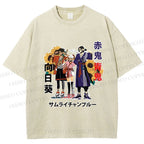 Unisex Samurai Champloo Japanese Printed Washed Tee